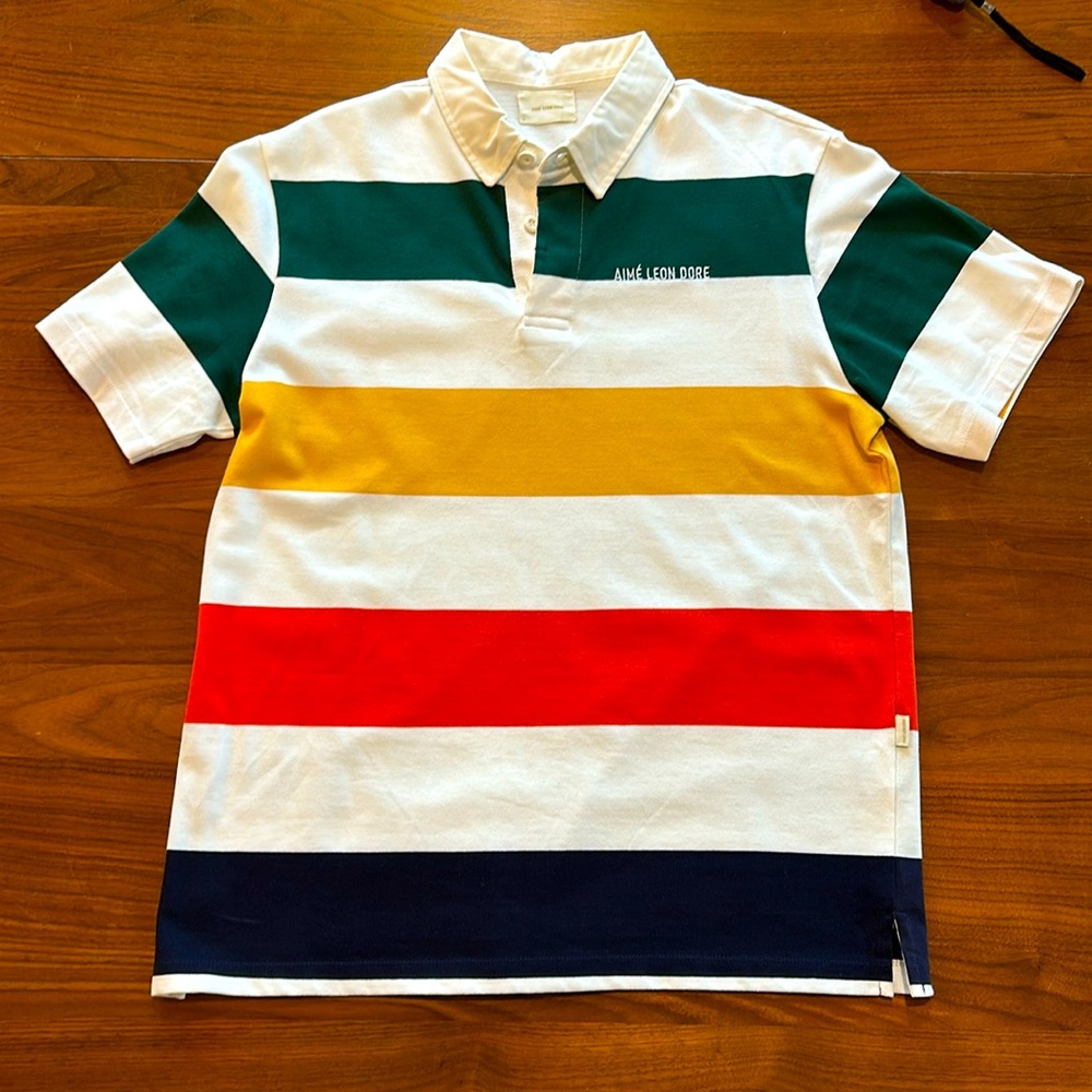 Aimé Leon Dore striped polo shirt. Like new